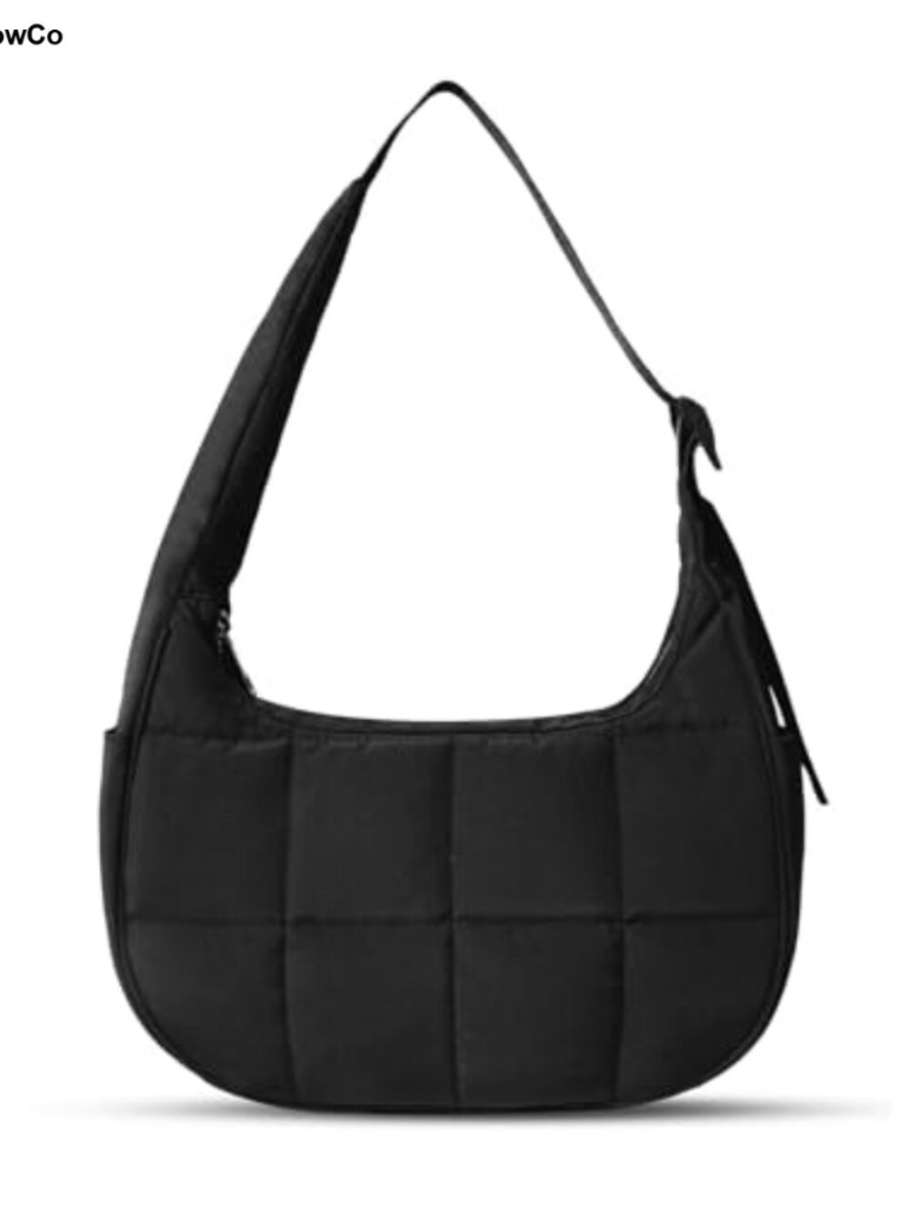 Puffer Crescent Shoulder Bag Nylon Quilted Purse Sling Bag Puffy